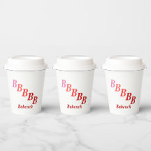 Paper Cup - Schattige Initialen, Name in Reds