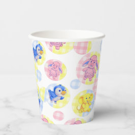 Paper Cup Toy Animal Gingham Pappbecher