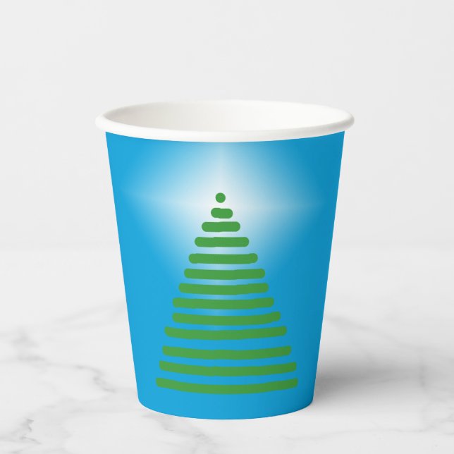 Paper Cup - Tree mit Star Pappbecher (Vorderseite)