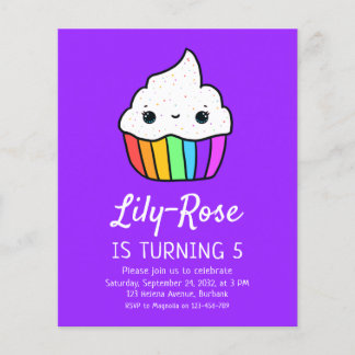 PAPER Cupcake Kids Einladung zur Geburtstagsparty Flyer