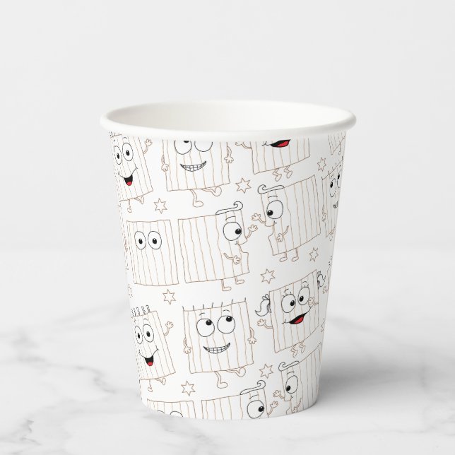 Paper Cups "Passover Happy Matzahs" 8 oz. Pappbecher (Rückseite)