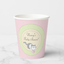 Paper Cups "Pink/Build-a-library" 8 oz.