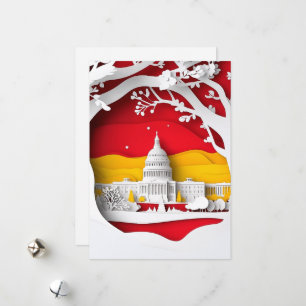 Paper Cut Design Washington DC Karte