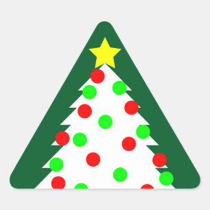 Paper Cutout Weihnachtsbaum Dreieckiger Aufkleber