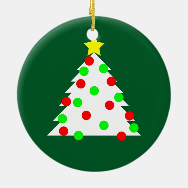 Paper Cutout Weihnachtsbaum Keramik Ornament (Hinten)