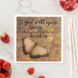 Paper Dinner Napkin Gott öffnet Türen Religiöse Serviette
