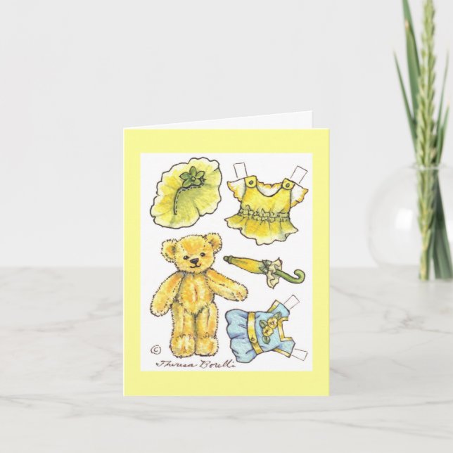 Paper Doll Birthday Card Karte (Vorderseite)