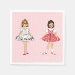 Paper Doll Party Napkins Serviette