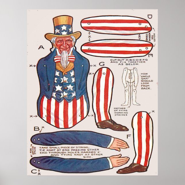 Paper Doll, Uncle Sam Poster (Vorne)