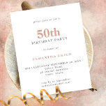 PAPER Einfache Textblüte 50. Geburtstagsfeier Flyer<br><div class="desc">PAPER Einfache Textblüte 50. Geburtstag Einladung. Eine vollständig anpassbare,  preisgünstige PAPER,  keine Karte,  kleinere 4, 5 x 5, 6 Zoll Alternative ohne Umschläge (A6 ist die nahe Größe,  um zu passen).</div>