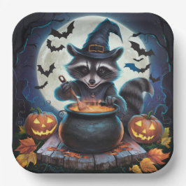 Paper Flakes 3 Raccoon Pappteller