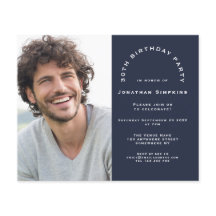 PAPER Foto Navy 30. Geburtstag Party Einladung