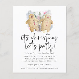 PAPER Gingerbread Men Christmas Lets Party Flyer