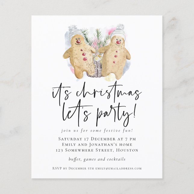 PAPER Gingerbread Men Christmas Lets Party Flyer (Vorne)