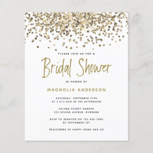 PAPER Gold Glitter Einladung zur Brautparty Flyer