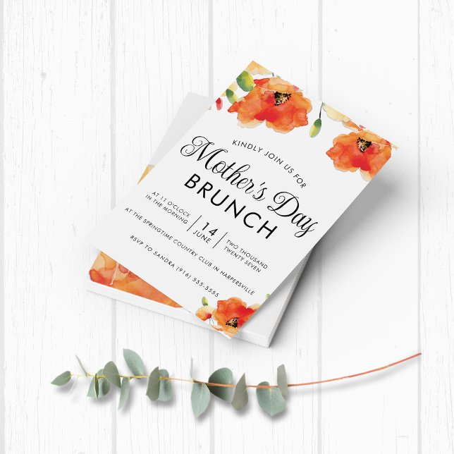 PAPER Golden Poppy Mother's Day Brunch Flyer (Von Creator hochgeladen)