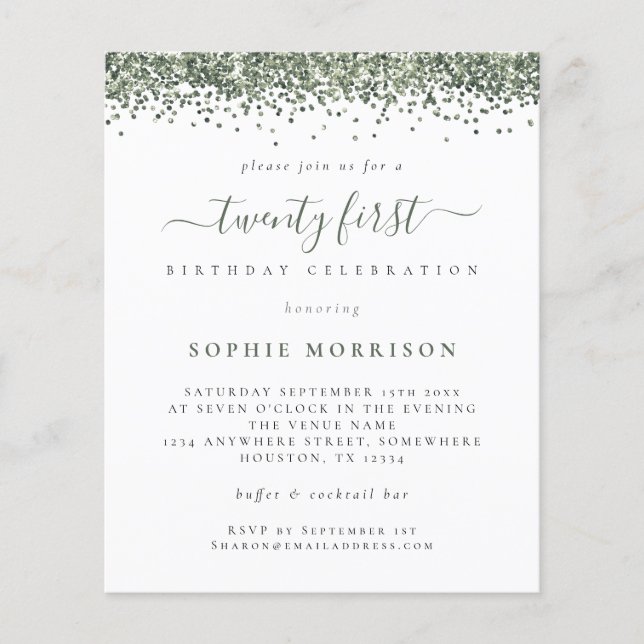 PAPER Green Glitter Flyer (Vorne)