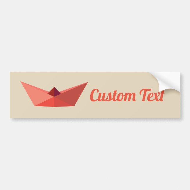 Paper Hat Custom Text Summer Autoaufkleber (Vorne)