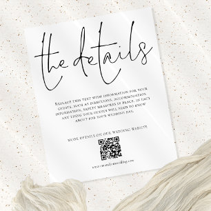 PAPER-Hochzeitdetails QR-Skriptumrandung Flyer