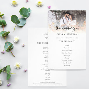 PAPER-Hochzeitsprogramm mit modernem Skript und Fo Flyer