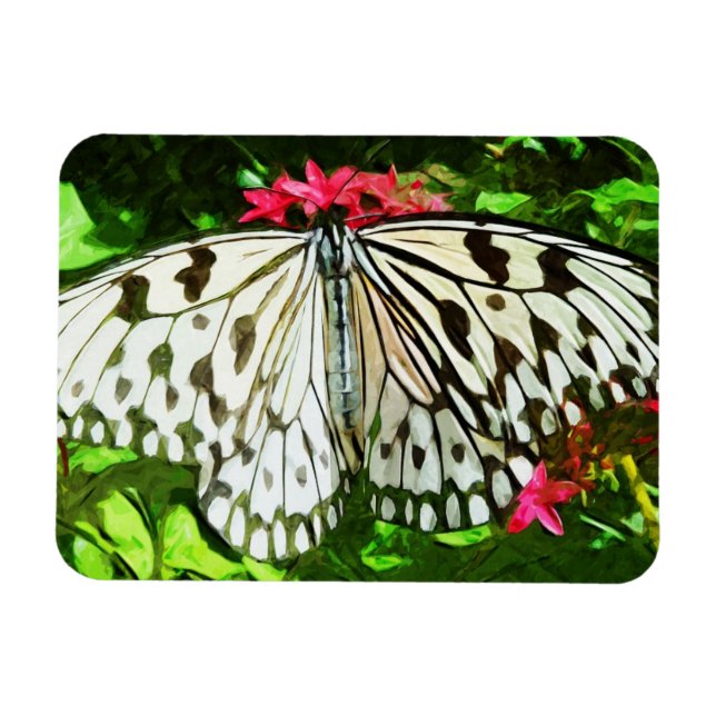 Paper Kite Butterfly Abstrakter Impressionismus Magnet (Horizontal)
