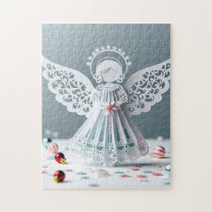 Paper Lace Angel Christmas Crafts Art Puzzle