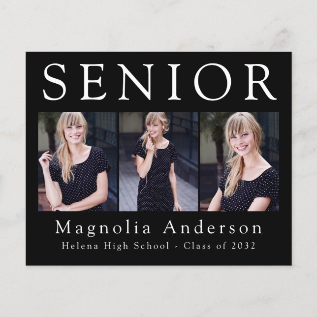 PAPER Minimalistische Vorläufige Vier-Foto-Ankündi Flyer (Vorne)