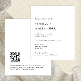 PAPER Moderner QR-Code Text Hochzeitsempfehlung Flyer