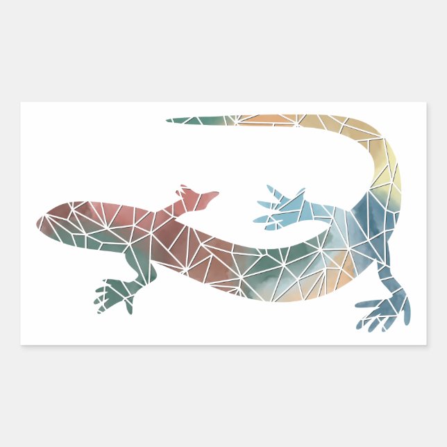 Paper Mosaic Gecko Sticker (Vorderseite)
