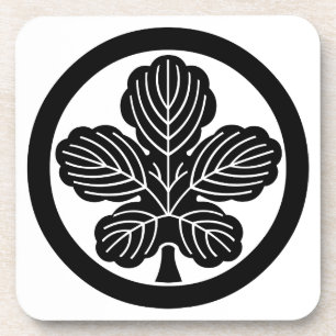 Paper mulberry leaf in circle untersetzer