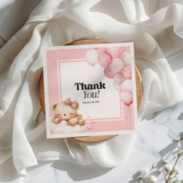 Paper Napkin Baby Dusche Pink Girl Serviette