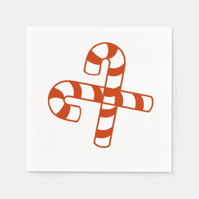 Paper Napkin - Candy Canes Serviette (Vorderseite)