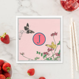 Paper Napkin CUSTOM INITIAL JAPANESE BUTTERFLIS Serviette