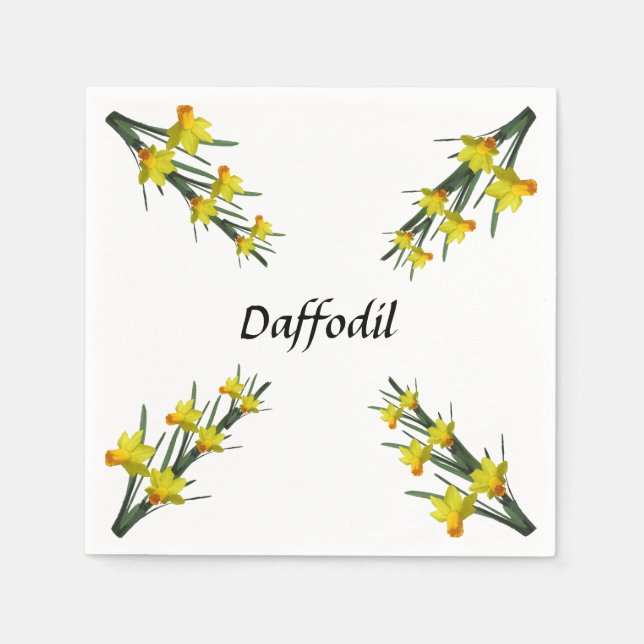 Paper Napkin - Daffodil Pattern Serviette (Vorderseite)
