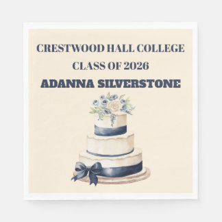 Paper Napkin-Editable Graduation Tableware Set Serviette