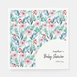 Paper Napkin für Babydusche mit niedlichem Design. Serviette