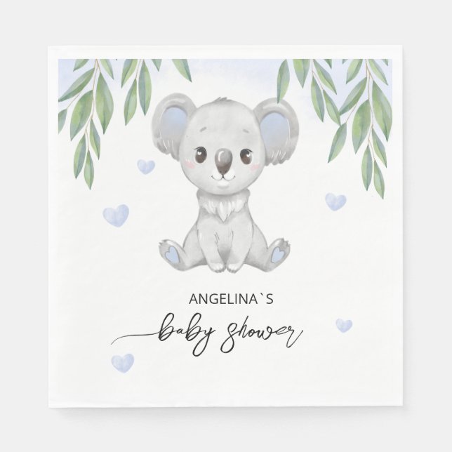 Paper Napkin für Babydusche. Serviette (Vorderseite)
