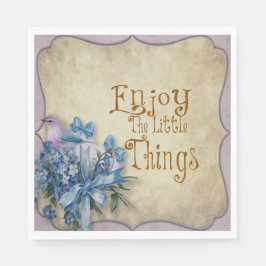 Paper Napkin genießen kleine Dinge Blue Floral Zit Serviette