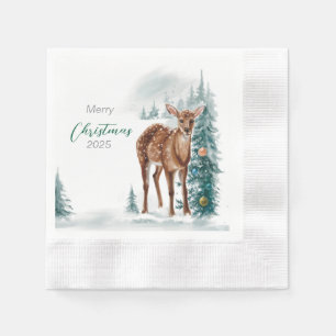 Paper Napkin "Graceful Christmas Doe" Serviette