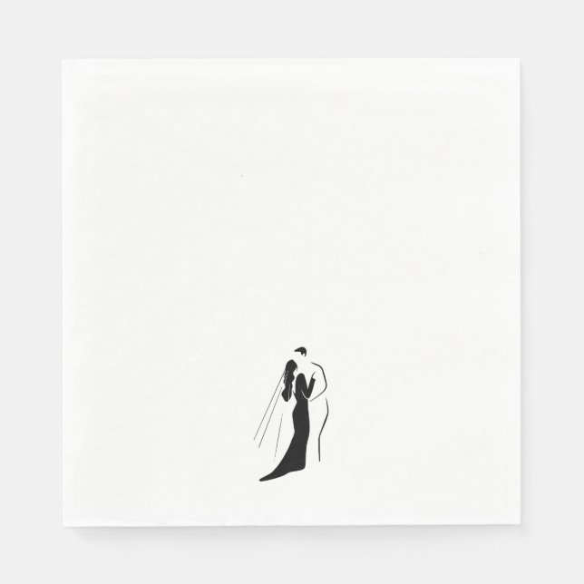 Paper Napkin - Hochzeit Serviette (Vorderseite)