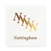 Paper Napkin - Initalien mit Namen
