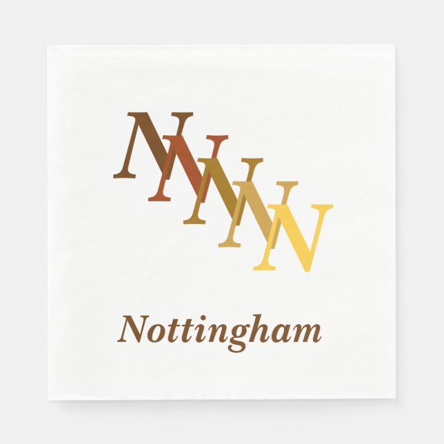 Paper Napkin - Initalien mit Namen Serviette (Vorderseite)