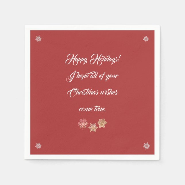 Paper Napkin mit Weihnachtsbotschaft Serviette (Vorderseite)