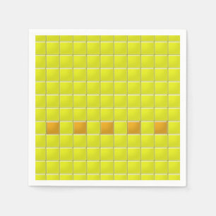 Paper Napkin - Mosaikplätze in Gelb Serviette