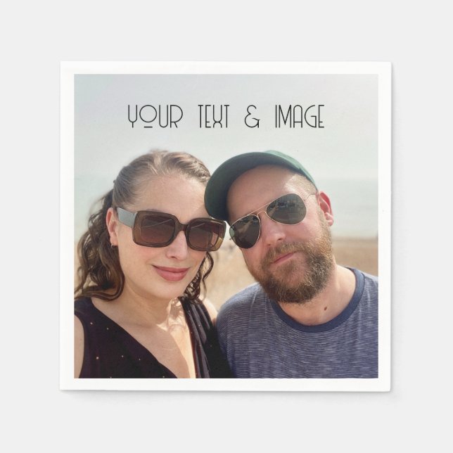 Paper Napkin Party Custom Foto erstellen Sie Ihre  Serviette (Vorderseite)