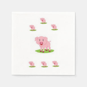 Paper Napkin Pig Serviette