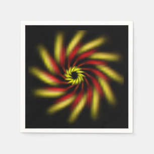 Paper Napkin - Pinwheel auf schwarz Serviette