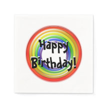 Paper Napkin - Rings in Primärfarben