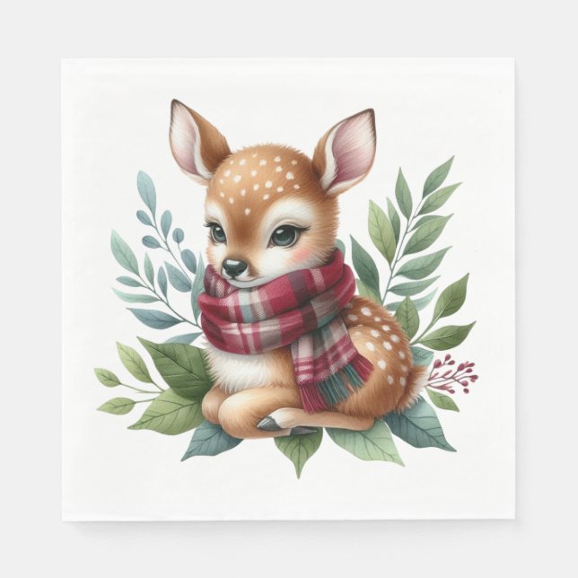 Paper Napkin Rustic Herbst Babydusche Napkins Serviette (Vorderseite)