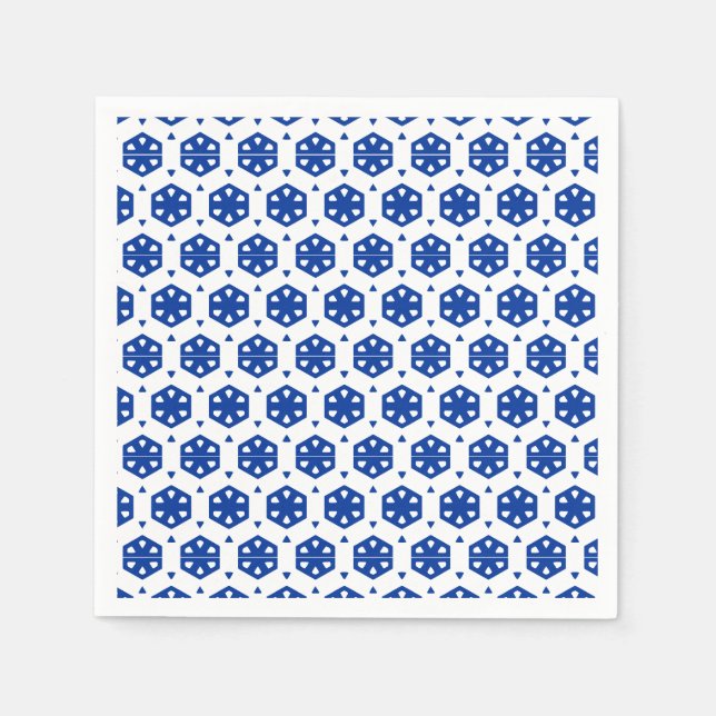 Paper Napkin - Stilvolle Blume in Reihen Serviette (Vorderseite)